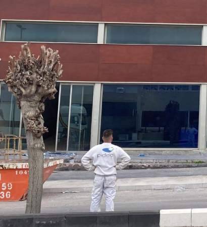 imagen de un pintor de PIDEC viendo una obra